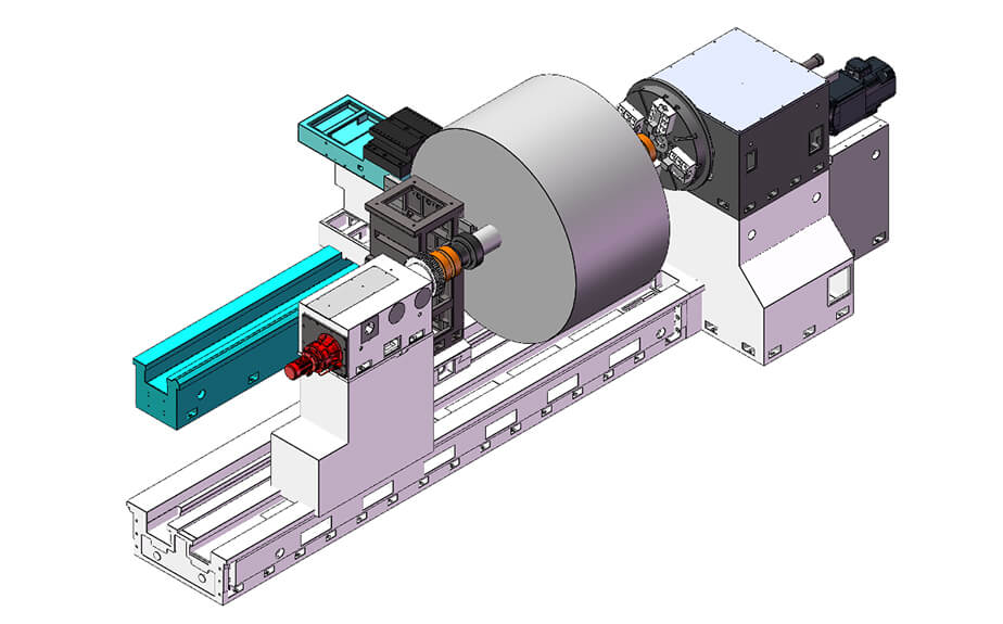 CNC heavy duty lathe for Big diameter roller