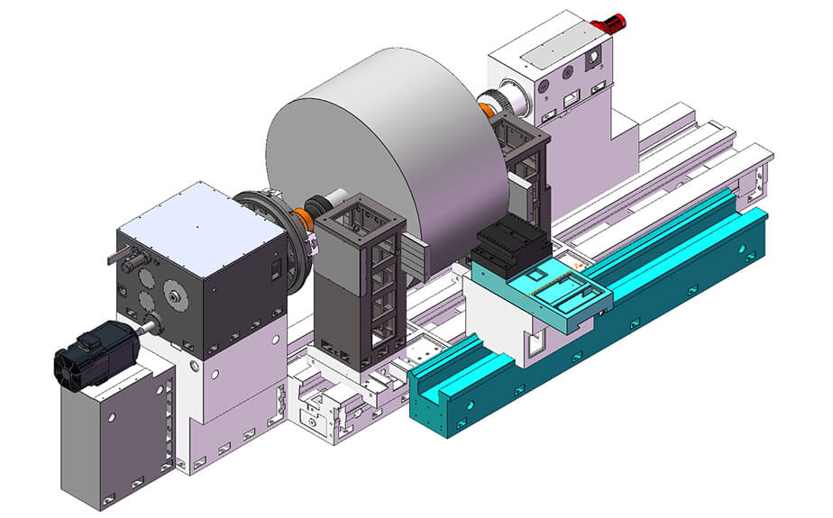 CNC heavy duty lathe for Big diameter roller