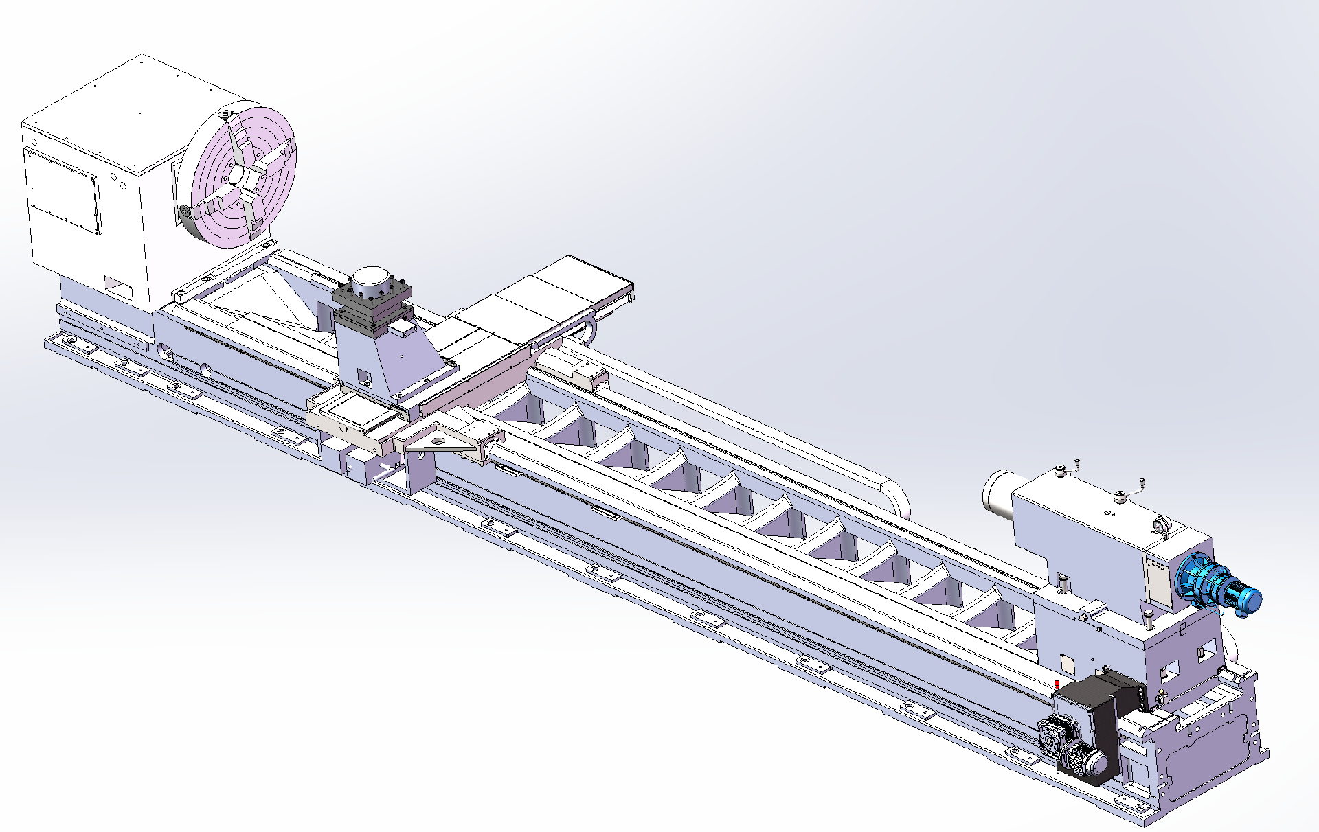 CTK61 T Series ×1-5M/25T CNC Heavy-Duty Horizontal Turning  Boring Lathe