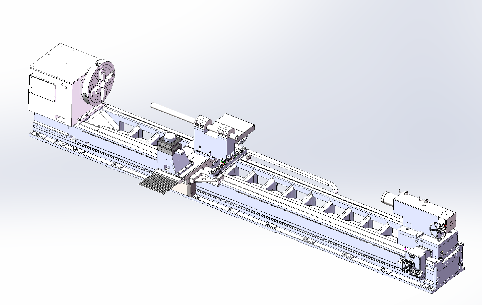 CTK61 H-Series ×6-20M/15T CNC Heavy-duty Horizontal Boring and Turning Lathe